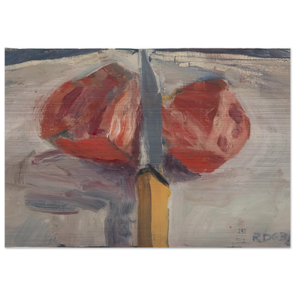 Tomato and Knife - Richard Diebenkorn Brushed Aluminum Print - 70x100 cm / 28x40 inches | Richard Diebenkorn Aluminum Print | Richard Diebenkorn Prints