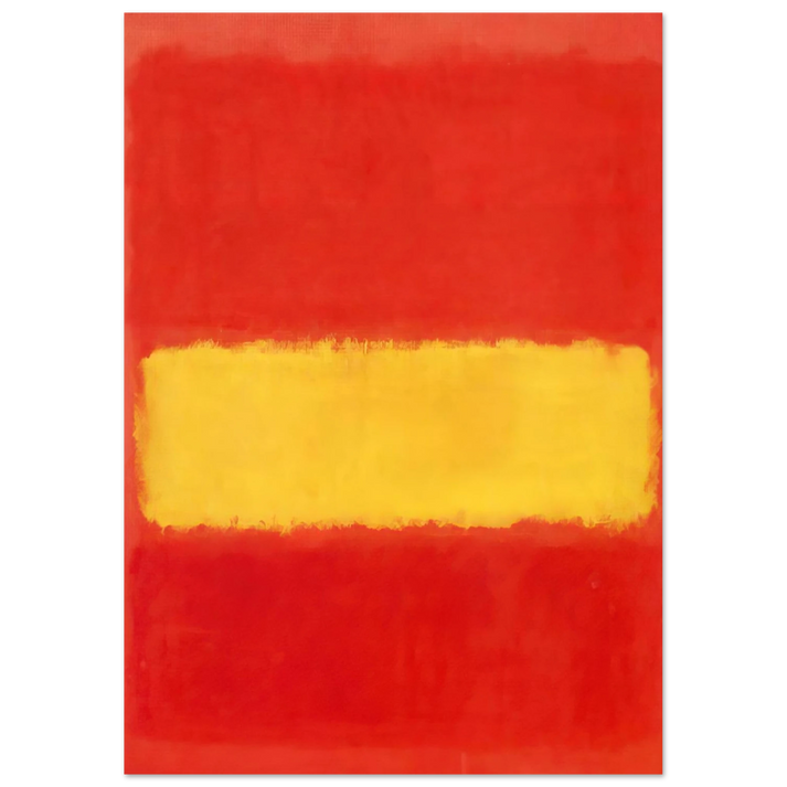 Mark Rothko - Yellow band - 1956 Wall Art - 21x29.7 cm / 8x12" - Premium Wooden Framed Poster With Fine Art Paper-canvas - White frame