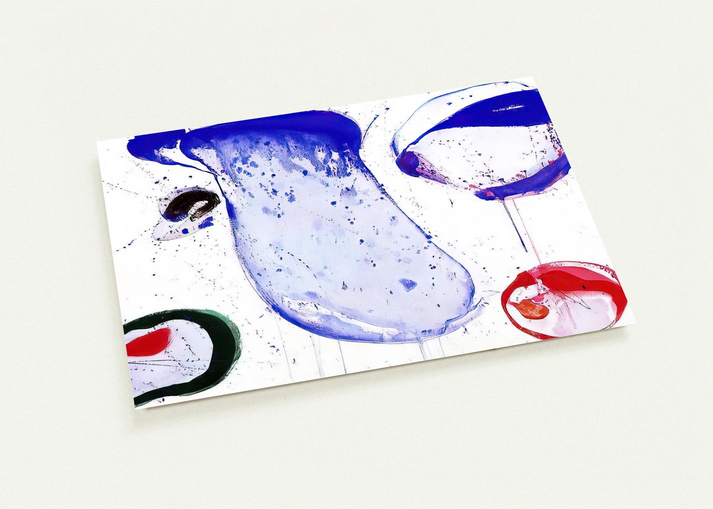 Blue 47 By Sam Francis Pack of 10 Post Cards | Sam Francis Post Cards | A6 (10.5 x 14.8 cm) - 4.1 x 5.8 inches