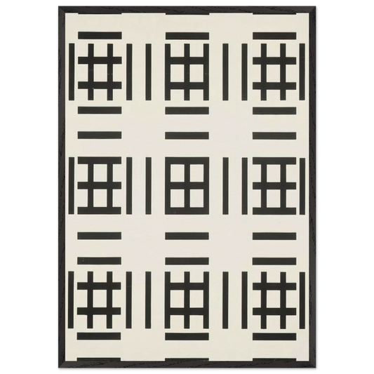 Serigraphie unique au monde - 1970 - Francois Morellet 70x100 cm / 28x40 inches Framed Art Print – Black Wooden Frame