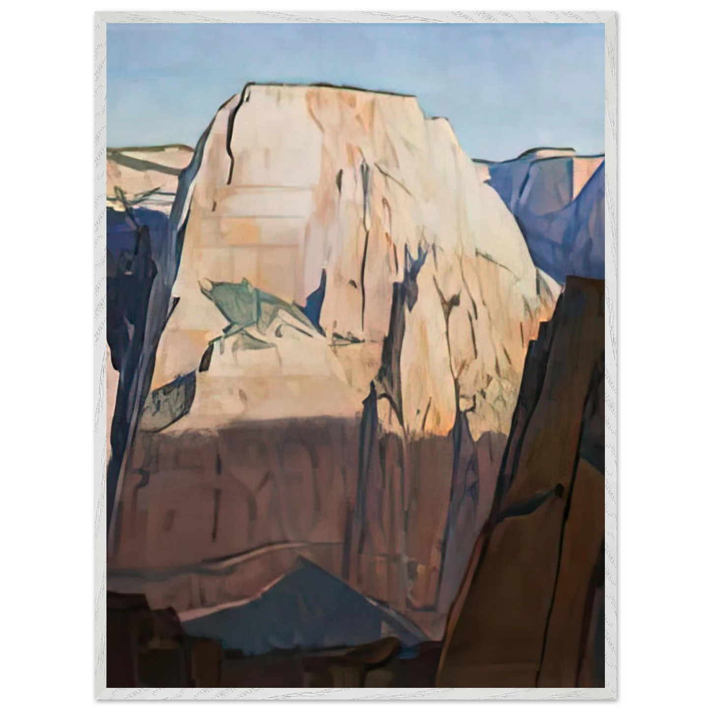 Maynard Dixon - GREAT WHITE THRONE ZION CANYON UTAH 1933 Wall art - A3 (29.7 x 42  cm) - Fine Art Poster-canvas - -