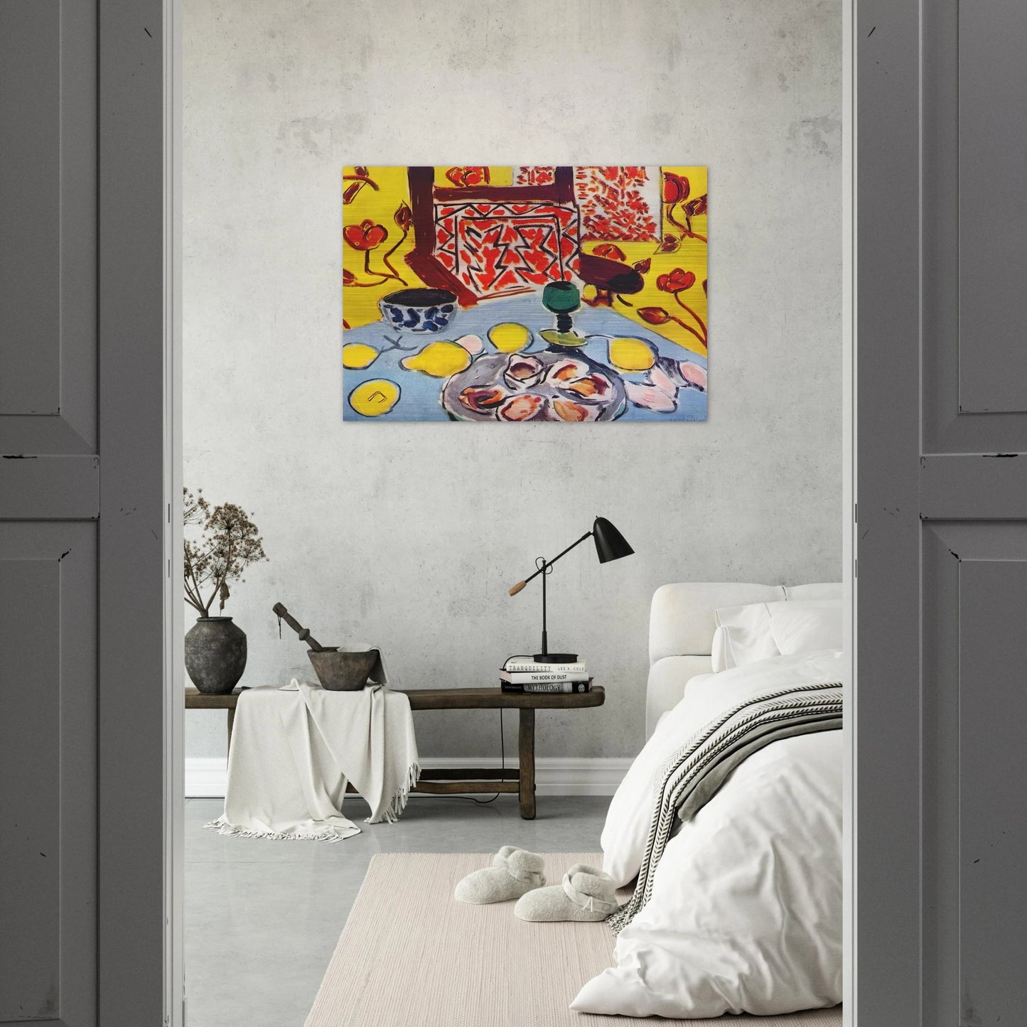 OYSTERS AND WOODEN ARMCHAIR 1943 - Henri Matisse Brushed Aluminum Print - 70x100 cm / 28x40 inches | Henri Matisse Aluminum Print | Henri Matisse Prints