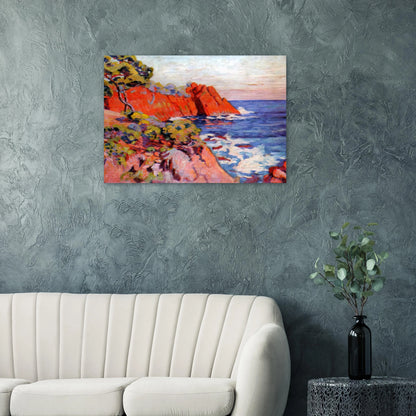 Rochers sur la Côte à Agay - 1907 - Armand Guillaumin Brushed Aluminum Print - 70x100 cm / 28x40 inches | Armand Guillaumin Aluminum Print | Armand Guillaumin Prints