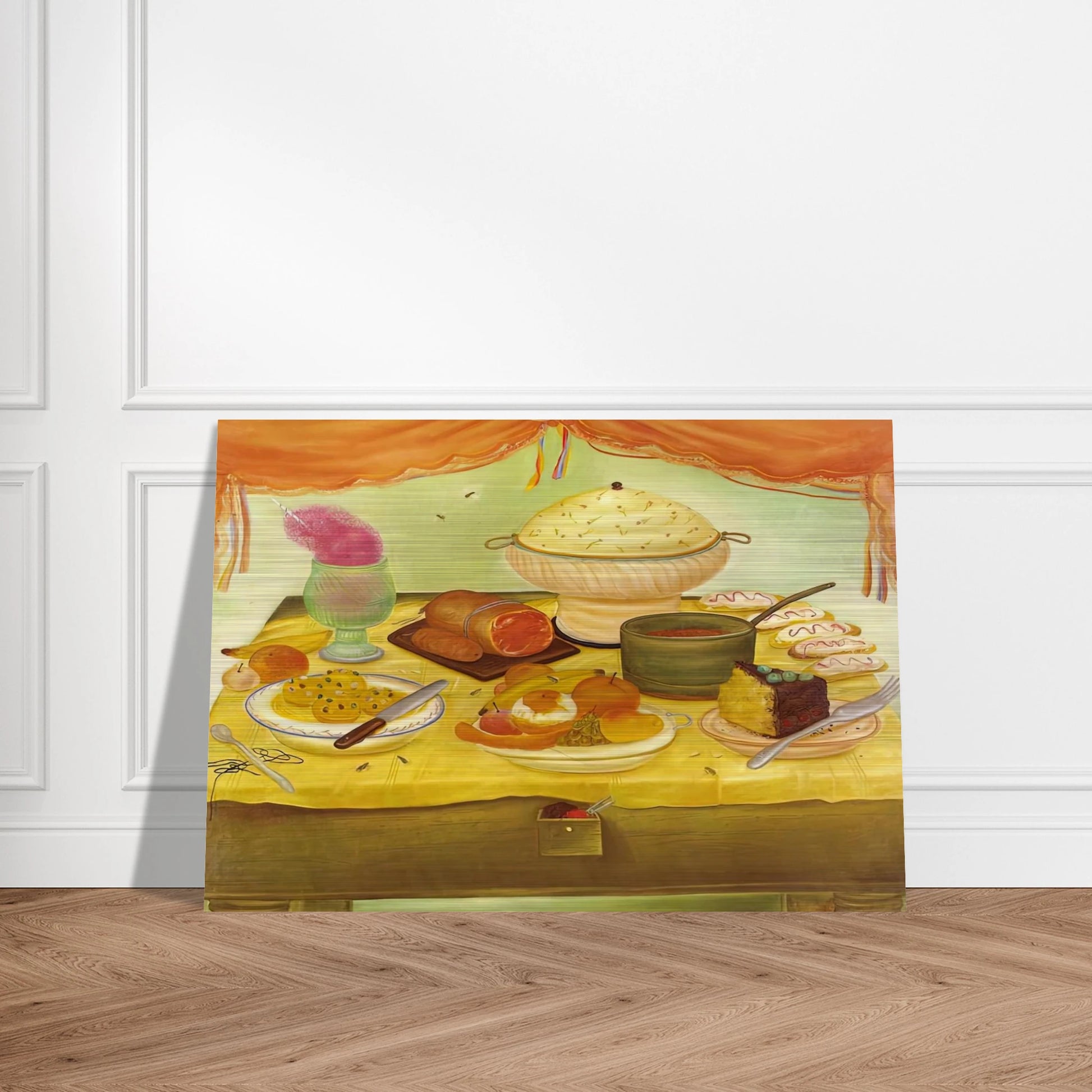 STILL LIFE - Fernando Botero Brushed Aluminum Print - 70x100 cm / 28x40 inches | Fernando Botero Aluminum Print | Fernando Botero Prints