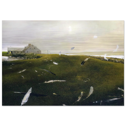 AIRBORNE - Andrew Wyeth Brushed Aluminum Print - 70x100 cm / 28x40 inches | Andrew Wyeth Aluminum Print | Andrew Wyeth Prints