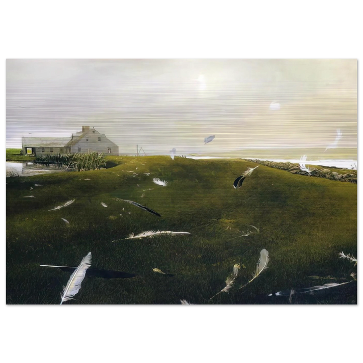AIRBORNE - Andrew Wyeth Brushed Aluminum Print - 70x100 cm / 28x40 inches | Andrew Wyeth Aluminum Print | Andrew Wyeth Prints