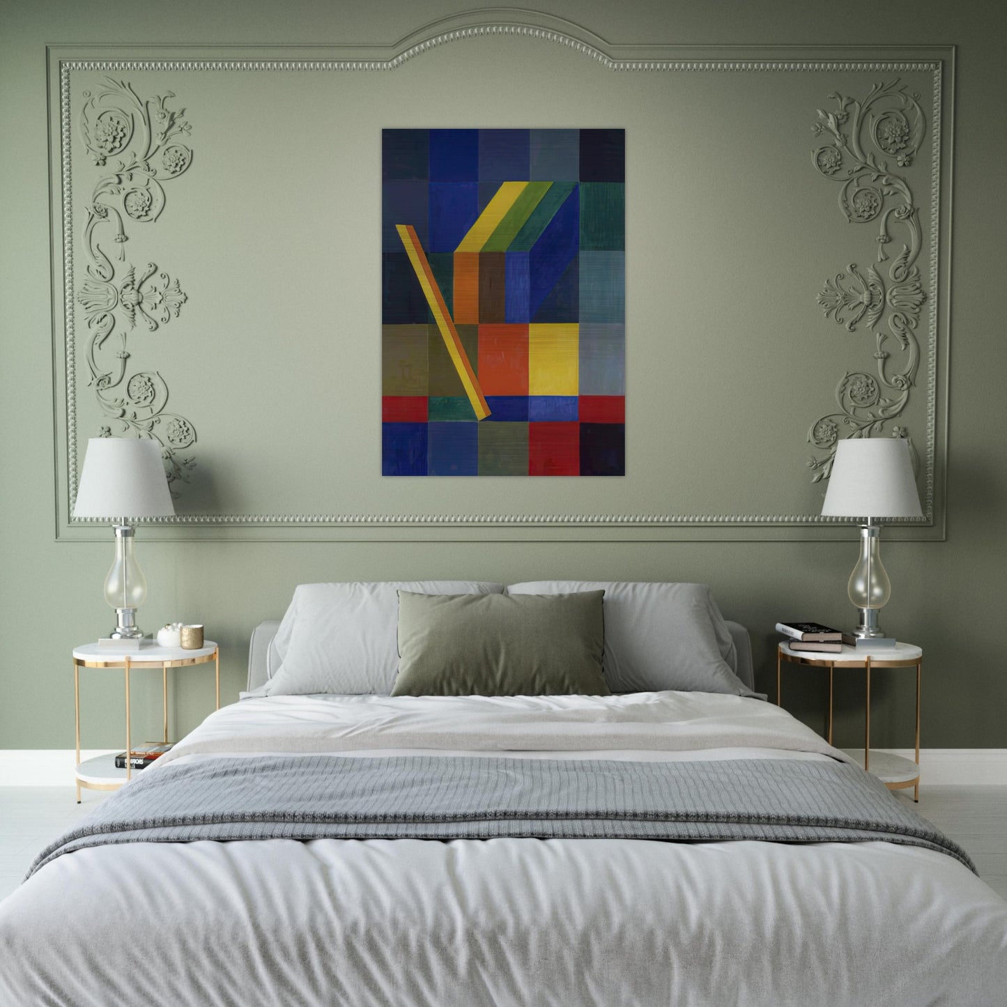 Space Composition I - 1944 - Johannes Itten Brushed Aluminum Print - 70x100 cm / 28x40 inches | Johannes Itten Aluminum Print | Johannes Itten Prints