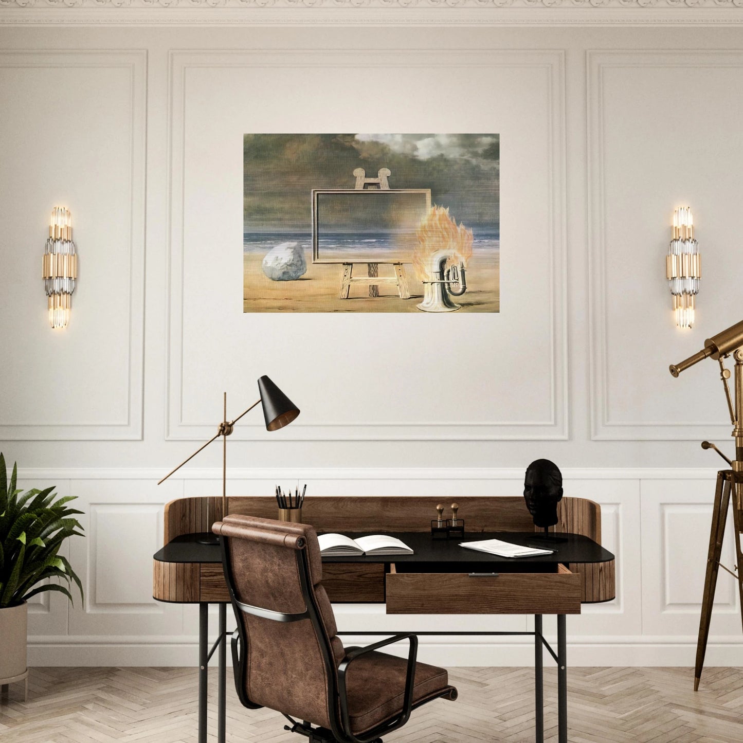 THE FAIR CAPTIVE 1947 - Rene Magritte Brushed Aluminum Print - 70x100 cm / 28x40 inches | Rene Magritte Aluminum Print | Rene Magritte Prints