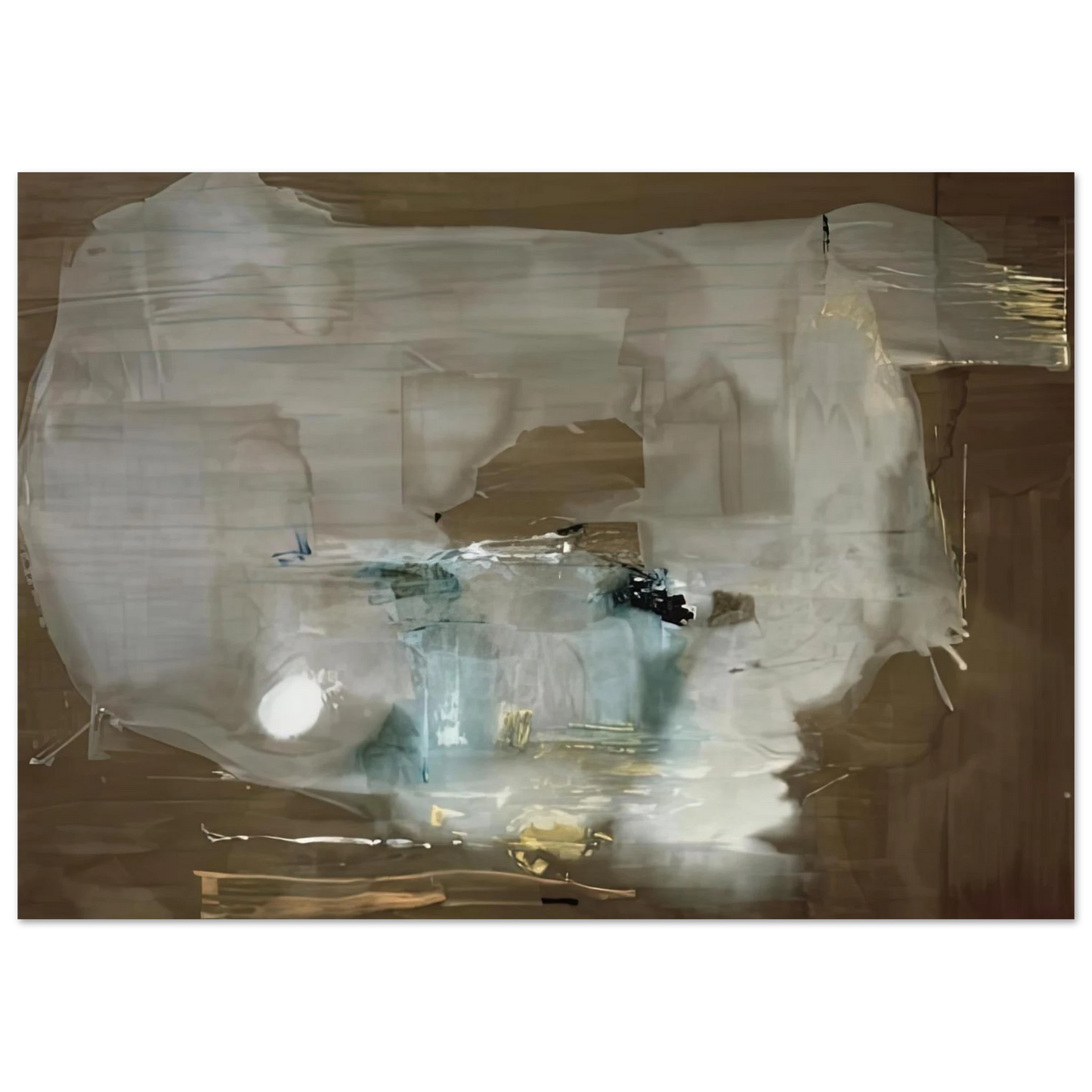Helen Frankenthaler - M, 1977- Wall Art - 60x80 cm / 24x32 inches - Premium Wooden Framed Poster With Fine Art Paper-canvas - White frame