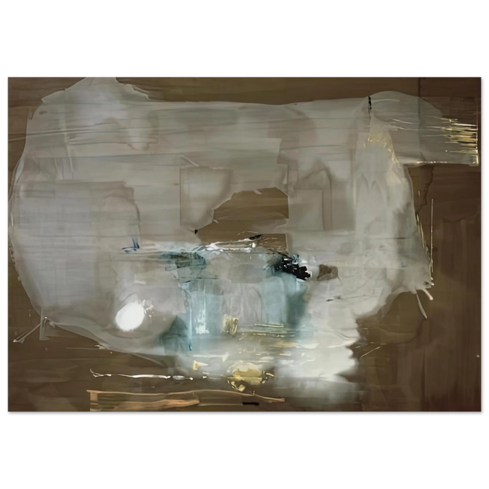 Helen Frankenthaler - M, 1977- Wall Art - 60x80 cm / 24x32 inches - Premium Wooden Framed Poster With Fine Art Paper-canvas - White frame