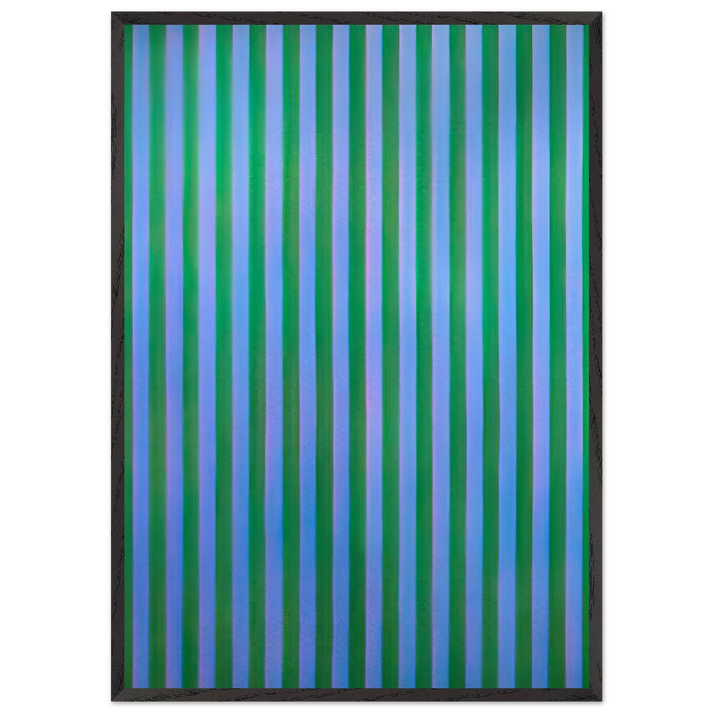 Pink Stripe - 1960 - Gene Davis 70x100 cm / 28x40 inches Framed Art Print – Black Wooden Frame