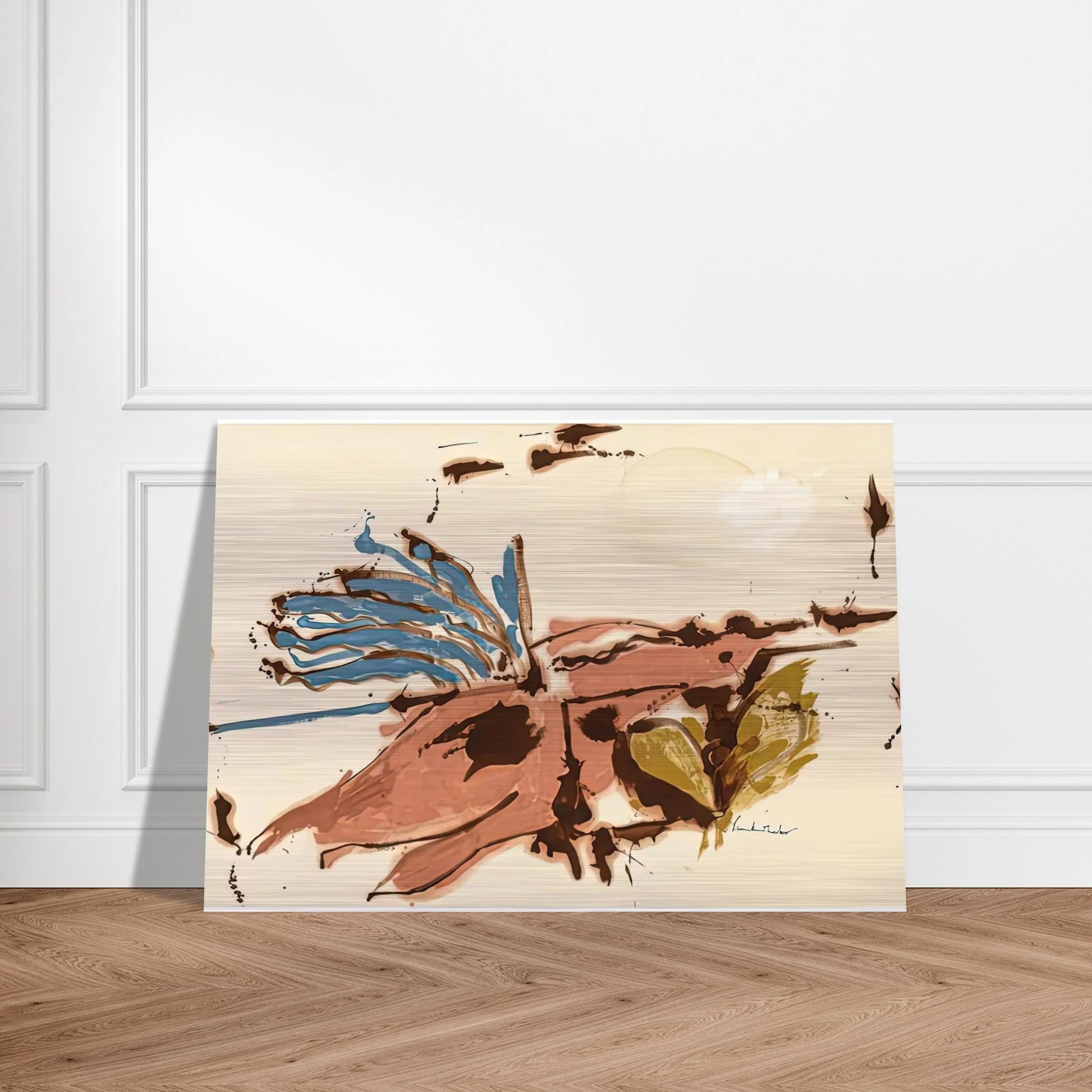 Pink Bird Figure I, 1961- - Helen Frankenthaler Brushed Aluminum Print - 70x100 cm / 28x40 inches | Helen Frankenthaler Aluminum Print | Helen Frankenthaler Prints