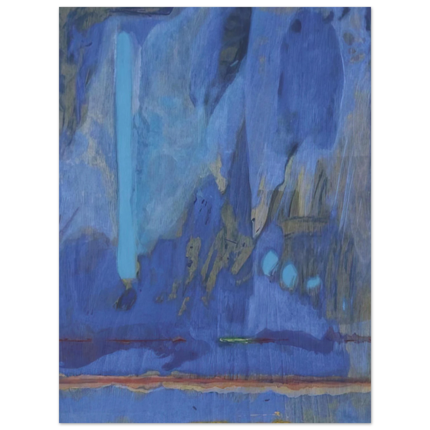 Helen Frankenthaler - Tales of Genji III - 1998 Wall art - 30x30 cm / 12x12 inches - Fine Art Poster-canvas - -