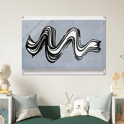 BRUSHSTROKE 1965 - Roy Lichtenstein Acrylic Print - 70x100 cm / 28x40″ inches | Roy Lichtenstein Wall Art | Roy Lichtenstein Prints