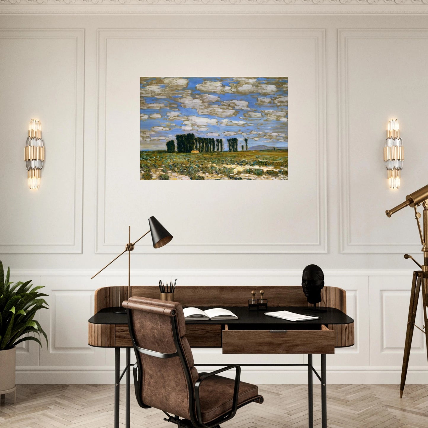 Harney Desert Landscape - Childe Hassam Brushed Aluminum Print - 70x100 cm / 28x40 inches | Childe Hassam Aluminum Print | Childe Hassam Prints