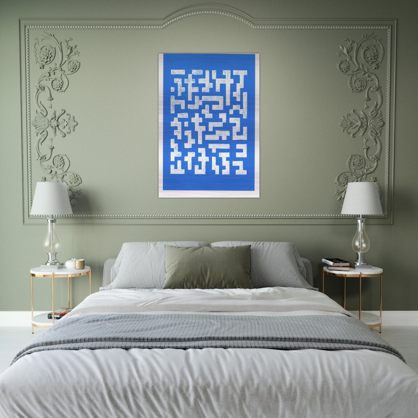 DOUBLE IMPRESSION IV 1978 - Anni Albers Brushed Aluminum Print - 70x100 cm / 28x40 inches | Anni Albers Aluminum Print | Anni Albers Prints