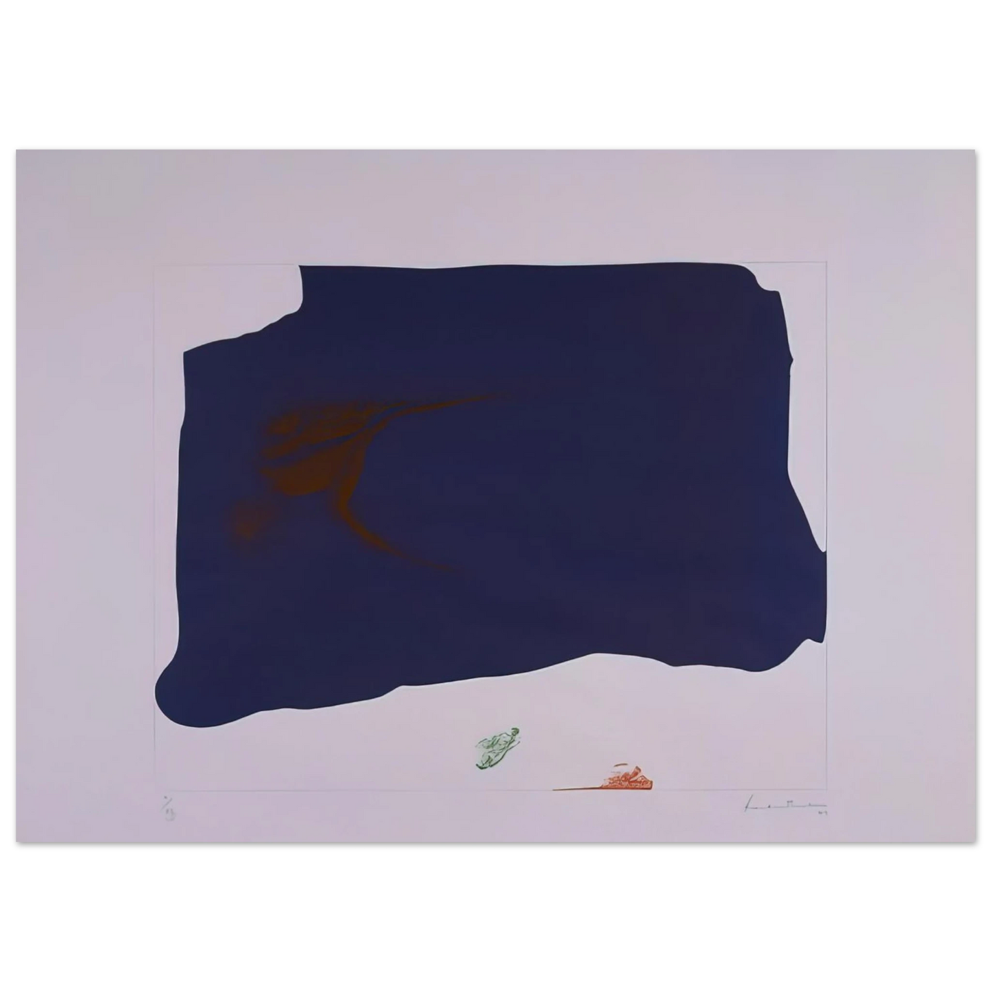 Helen Frankenthaler - Variation II on Mauve Corner - 1969 Wall art - 60x80 cm / 24x32 inches - Fine Art Poster-canvas - -