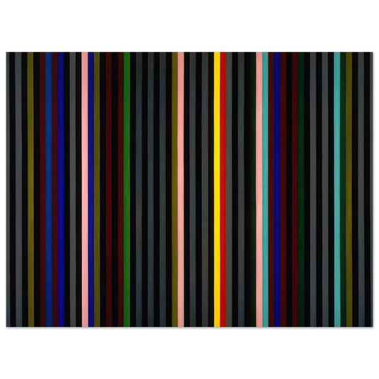 Gene Davis - Black Grey Beat - 1964  75x100 cm / 30x40inches Fine Art Poster