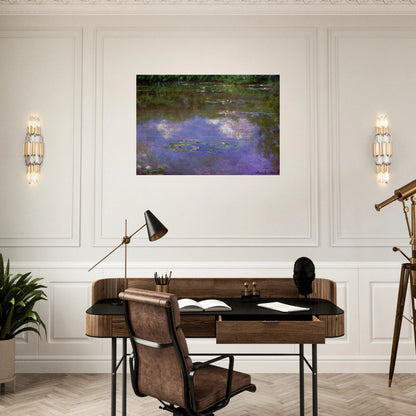 Water Lilies, The Clouds - claude monet Brushed Aluminum Print - 70x100 cm / 28x40 inches | claude monet Aluminum Print | claude monet Prints