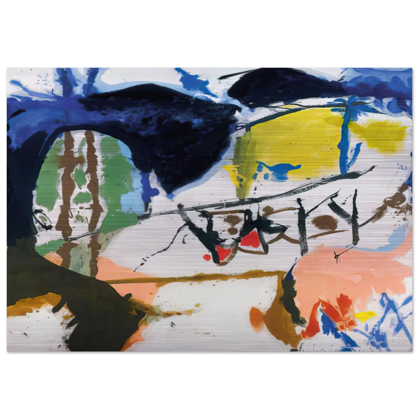 Acres - 1959 - Helen Frankenthaler Brushed Aluminum Print - 70x100 cm / 28x40 inches | Helen Frankenthaler Aluminum Print | Helen Frankenthaler Prints