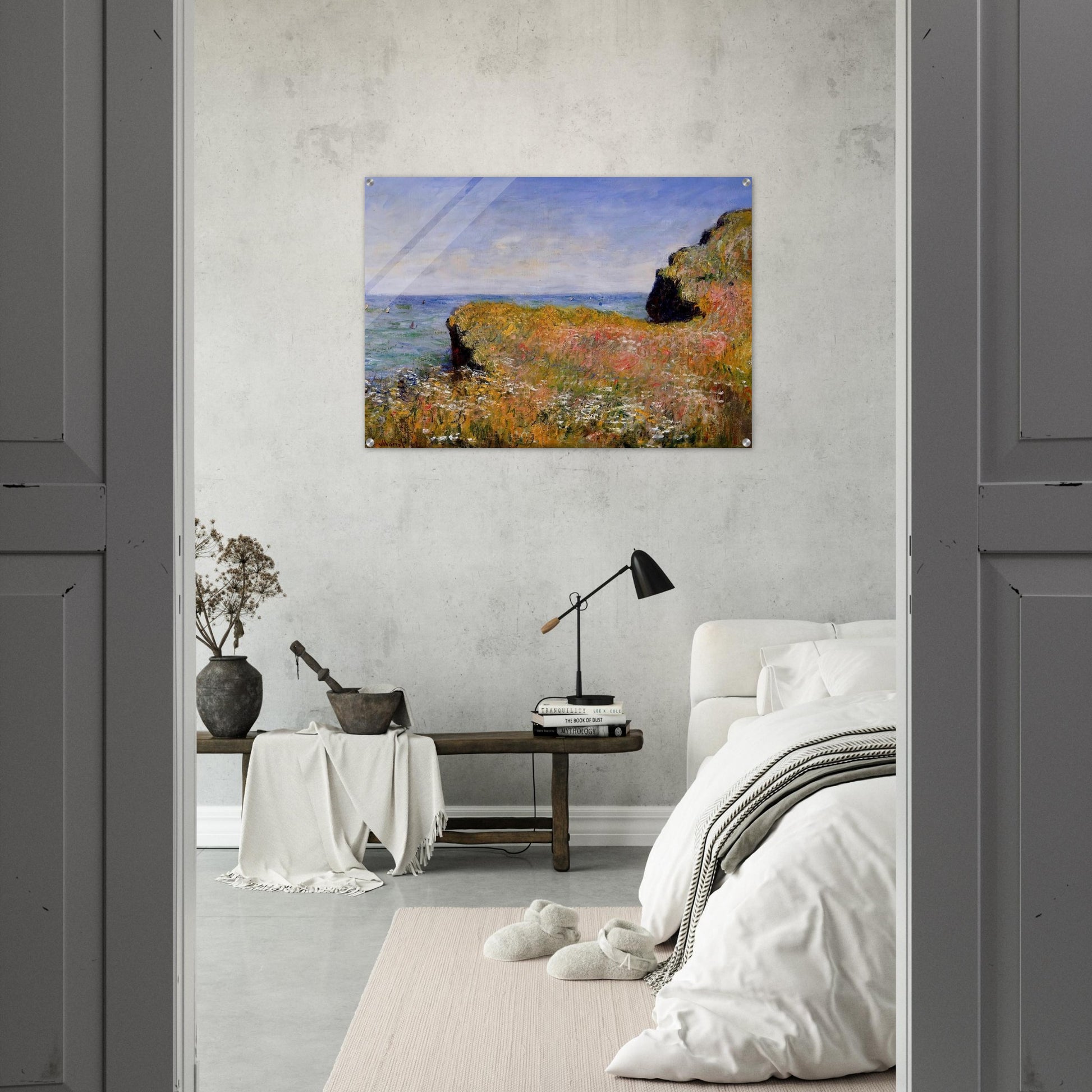 Edge of the Cliff, Pourville - claude monet Acrylic Print - 70x100 cm / 28x40″ inches