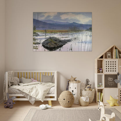 Beaver Pond - 1976 - Neil Welliver Art Prints - 100x150 cm / 40x60″ inches | Neil Welliver Poster | Neil Welliver Prints