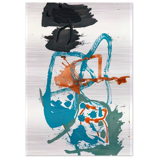 Winter Figure with Black Overhead, 1959- - Helen Frankenthaler Brushed Aluminum Print - 70x100 cm / 28x40 inches | Helen Frankenthaler Aluminum Print | Helen Frankenthaler Prints