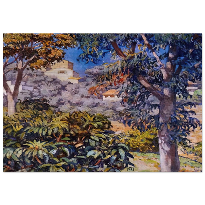 NOON LANDSCAPE - Theo van Rysselberghe Brushed Aluminum Print - 70x100 cm / 28x40 inches | Theo van Rysselberghe Aluminum Print | Theo van Rysselberghe Prints