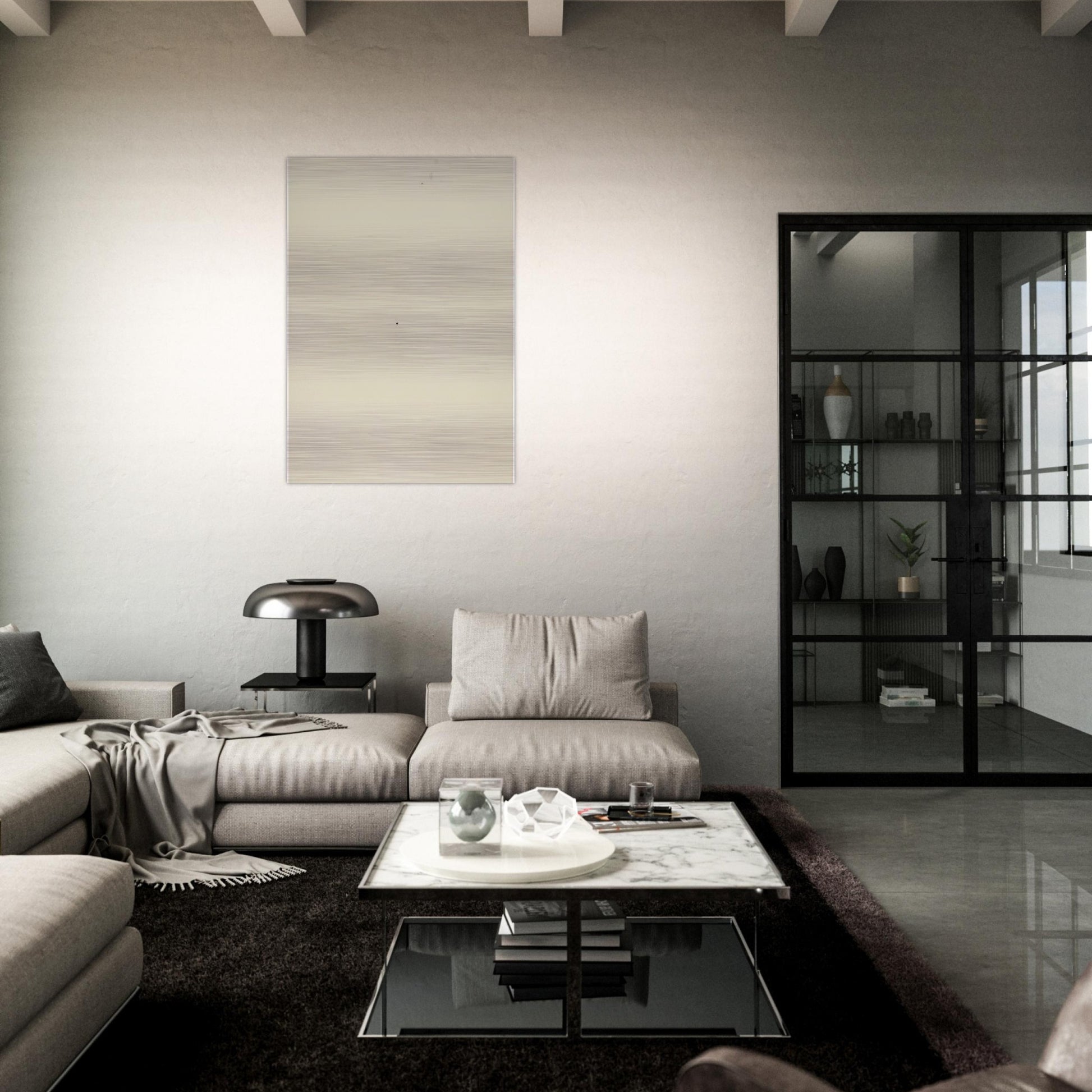 First Conversion - Robert Ryman Brushed Aluminum Print - 70x100 cm / 28x40 inches | Robert Ryman Aluminum Print | Robert Ryman Prints