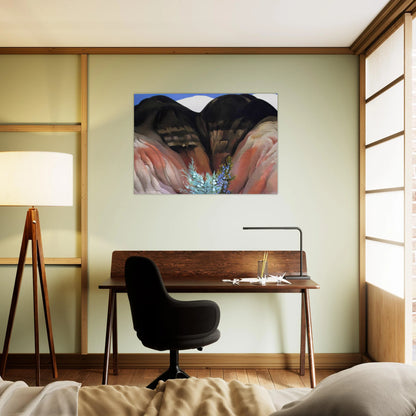 Black Hills with Cedar - Georgia O'Keeffe Brushed Aluminum Print - 70x100 cm / 28x40 inches | Georgia O'Keeffe Aluminum Print | Georgia O'Keeffe Prints