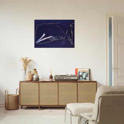 The Blue Whale - 1973 - Ronnie Landfield Brushed Aluminum Print - 70x100 cm / 28x40 inches | Ronnie Landfield Aluminum Print | Ronnie Landfield Prints