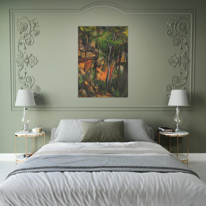 In the Park of the Chateau Noir - Paul Cézanne Brushed Aluminum Print - 70x100 cm / 28x40 inches | Paul Cézanne Aluminum Print | Paul Cézanne Prints