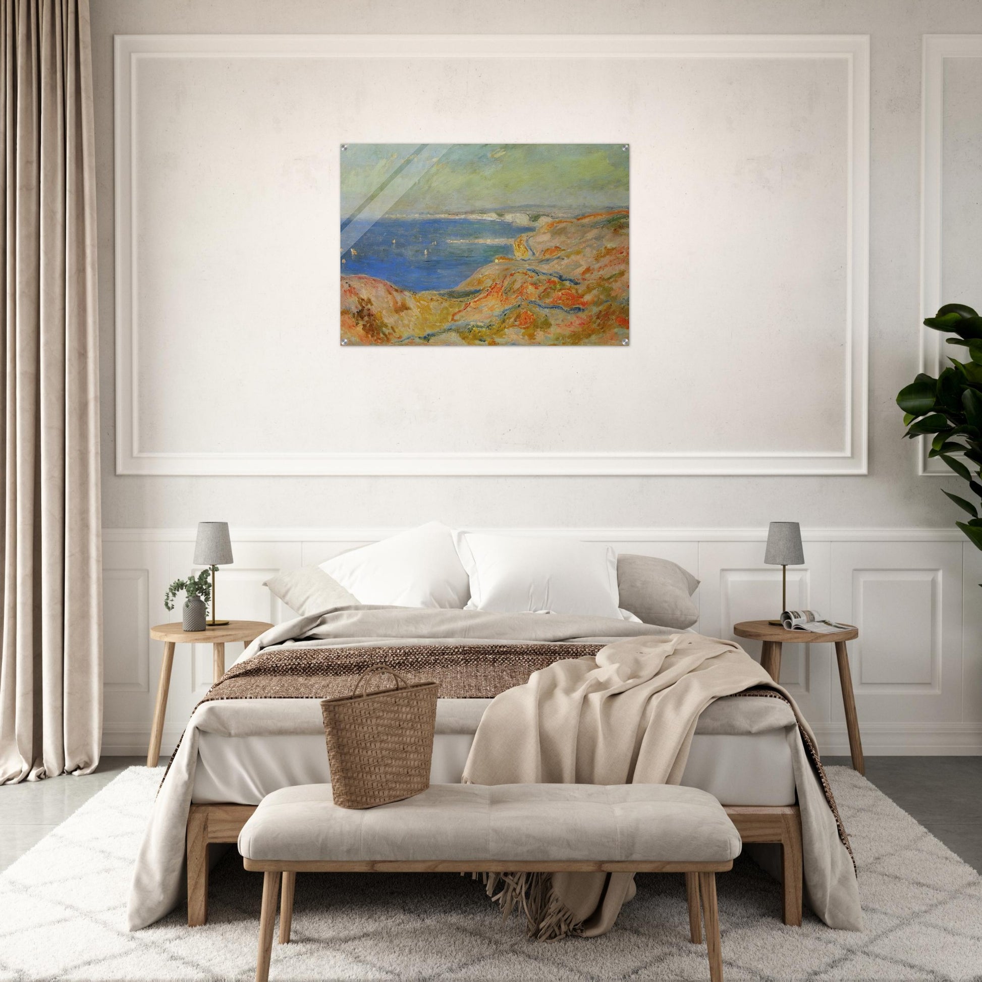 On the Cliff near Dieppe - claude monet Acrylic Print - 70x100 cm / 28x40″ inches