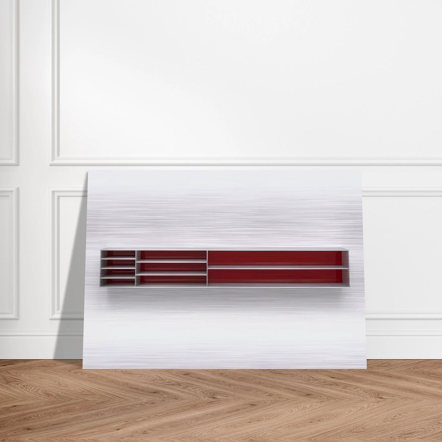 Untitled - 1984 - Donald Judd Brushed Aluminum Print - 70x100 cm / 28x40 inches | Donald Judd Aluminum Print | Donald Judd Prints