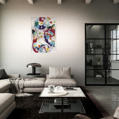 Untitled  SFE-85  - Sam Francis Brushed Aluminum Print - 70x100 cm / 28x40 inches | Sam Francis Aluminum Print | Sam Francis Prints