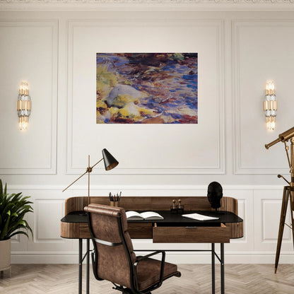 Reflections Rocks and Water - John Singer Sargent Brushed Aluminum Print - 70x100 cm / 28x40 inches | John Singer Sargent Aluminum Print | John Singer Sargent Prints