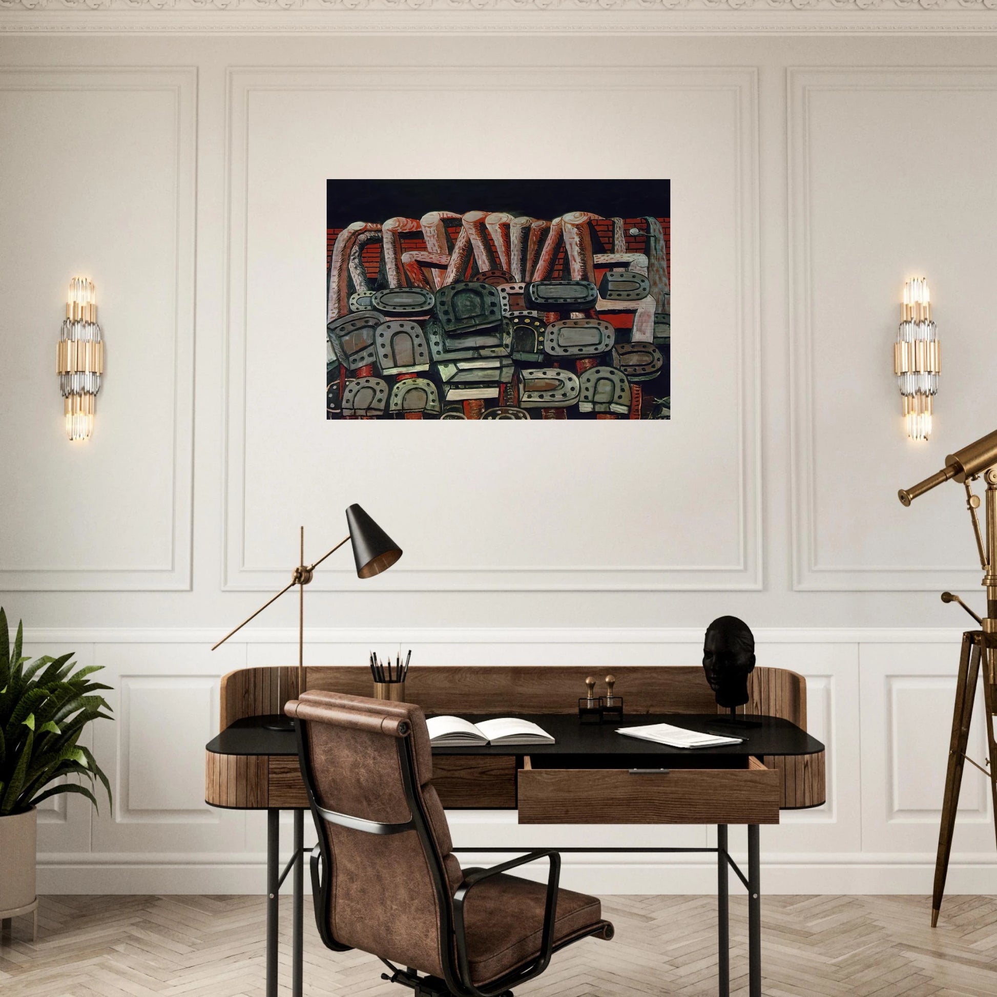 ANCIENT WALL - Philip Guston Brushed Aluminum Print - 70x100 cm / 28x40 inches | Philip Guston Aluminum Print | Philip Guston Prints