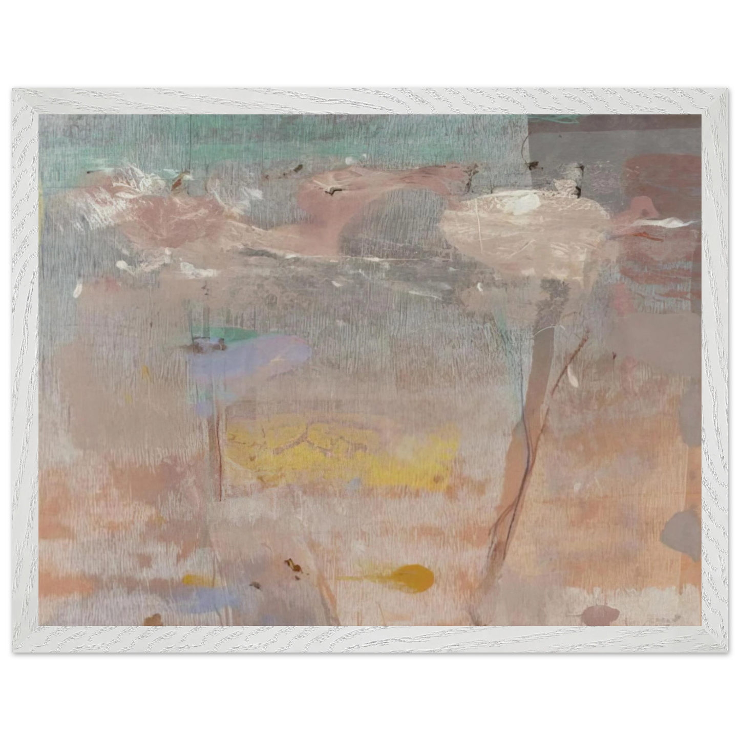 Helen Frankenthaler - Monotype I - 1981 Wall art - 21x29.7 cm / 8x12" - Premium Wooden Framed Poster With Fine Art Paper-canvas - Wood frame