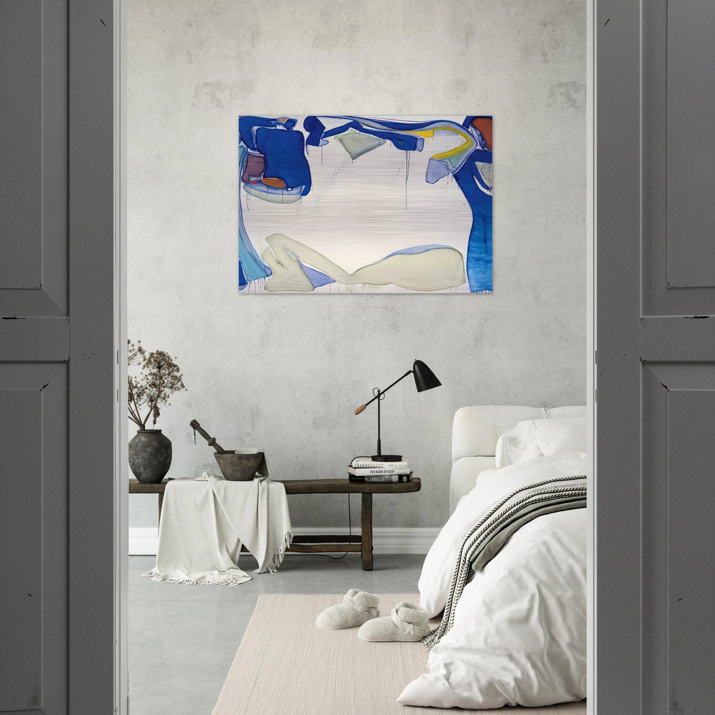 Mantis - Sam Francis Brushed Aluminum Print - 70x100 cm / 28x40 inches | Sam Francis Aluminum Print | Sam Francis Prints
