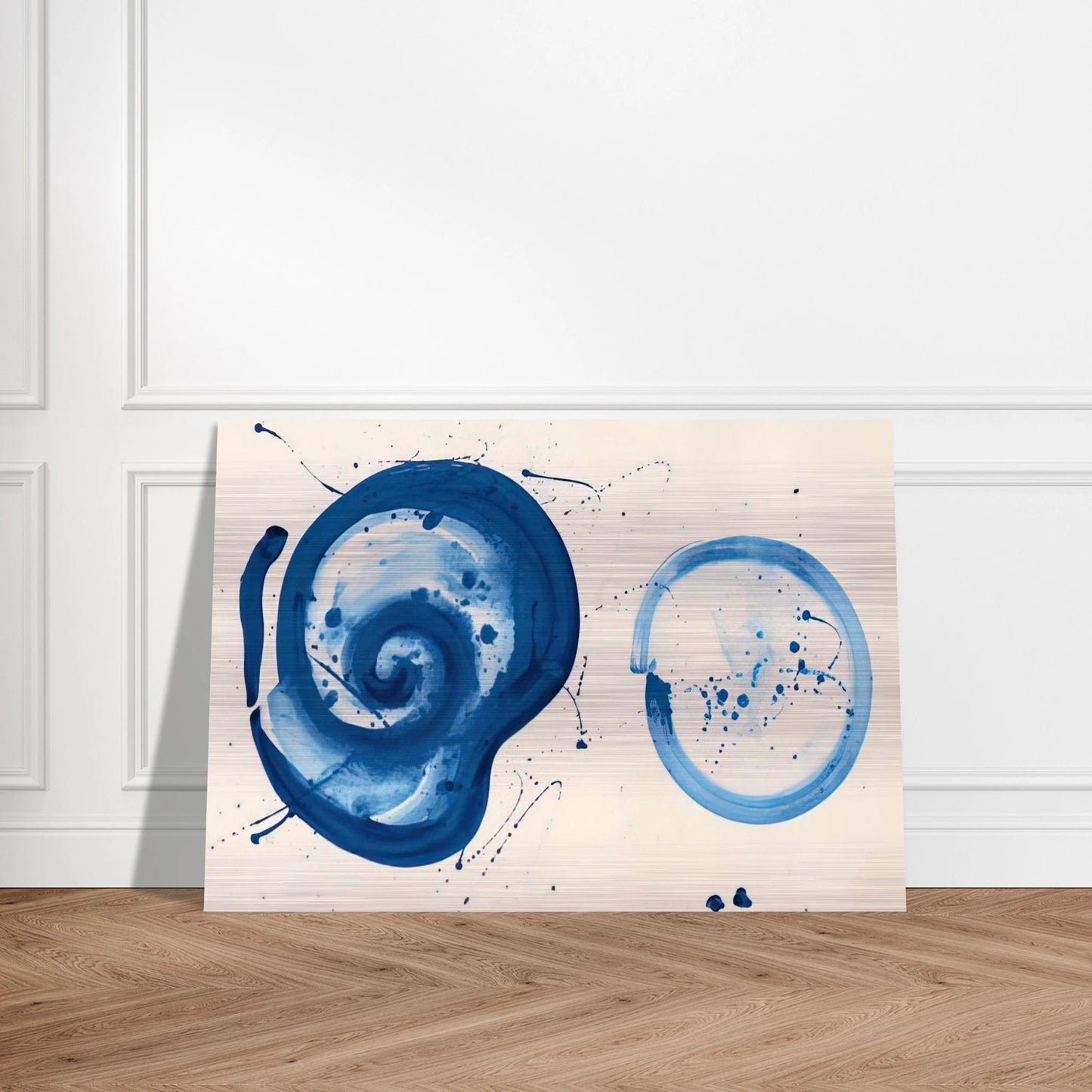 Composition  Blue Balls  - Sam Francis Brushed Aluminum Print - 70x100 cm / 28x40 inches | Sam Francis Aluminum Print | Sam Francis Prints