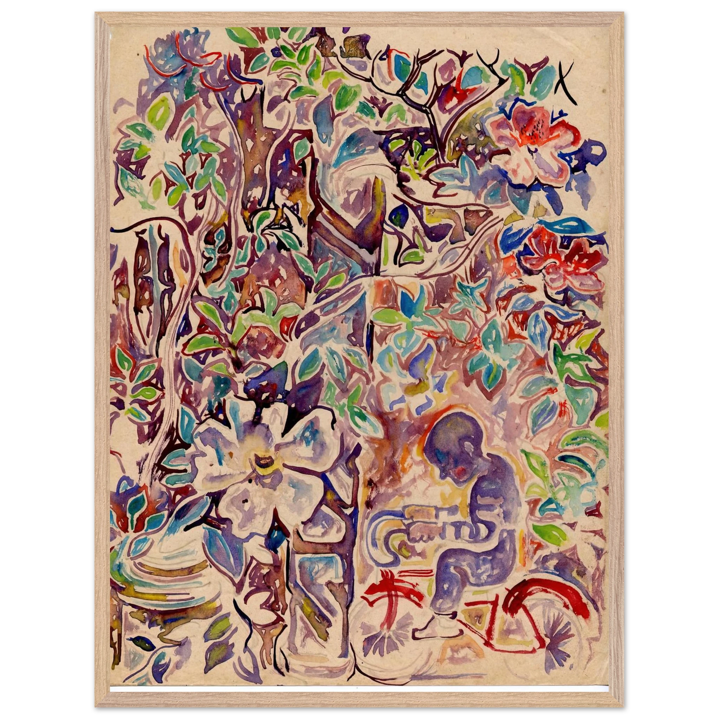 Walter Inglis Anderson - Walter Anderson Wall art - 13x18 cm / 5x7 inches - Premium Wooden Framed Poster With Fine Art Paper-canvas - White frame