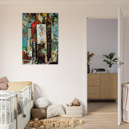 MALE AND FEMALE - Jackson Pollock Brushed Aluminum Print - 70x100 cm / 28x40 inches | Jackson Pollock Aluminum Print | Jackson Pollock Prints