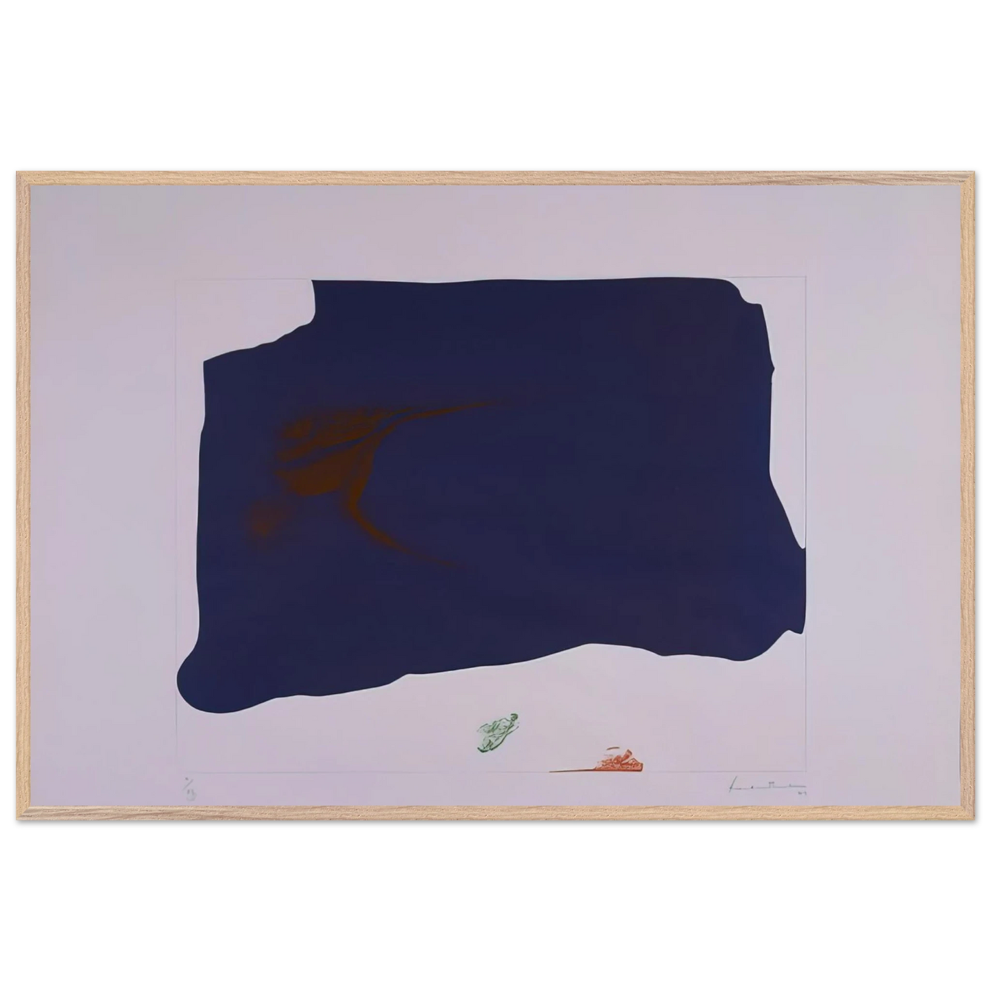 Helen Frankenthaler - Variation II on Mauve Corner - 1969 Wall art - 15x20 cm / 6x8 inches - Fine Art Poster-canvas - -
