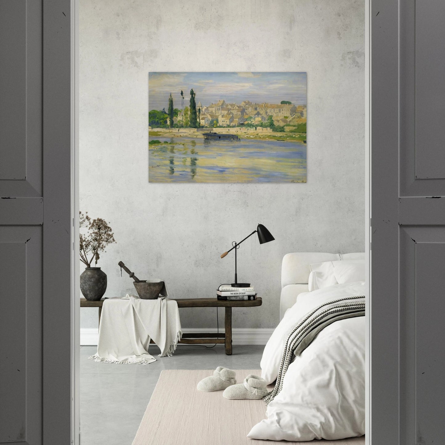 Carrieres-Saint-Denis - claude monet Brushed Aluminum Print - 70x100 cm / 28x40 inches | claude monet Aluminum Print | claude monet Prints