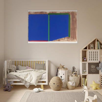 Blues, Greens - 1969 - John Hoyland Art Prints - 100x150 cm / 40x60″ inches | John Hoyland Poster | John Hoyland Prints