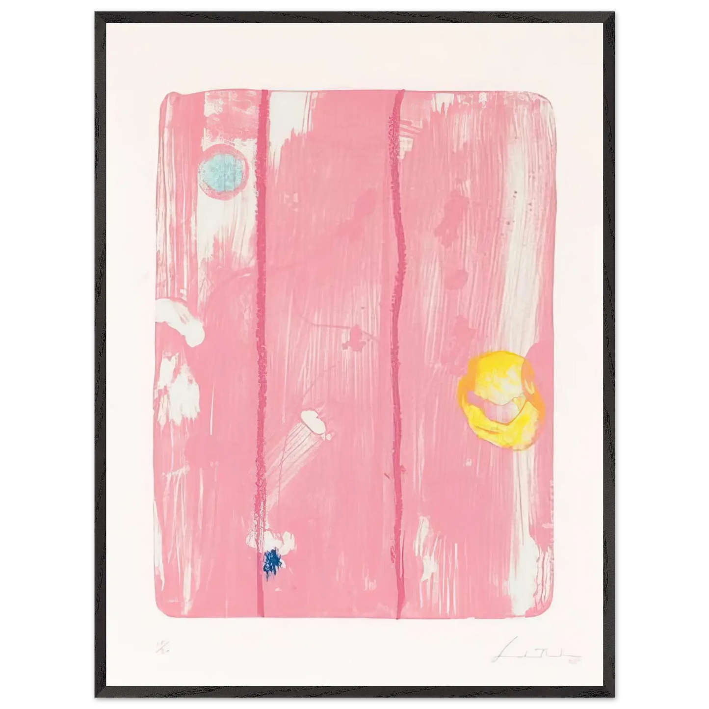 Helen Frankenthaler - Reflections VIII - 1995 Wall art - 50x70 cm / 20x28 Inches - Premium Wooden Framed Poster With Fine Art Paper - Black frame