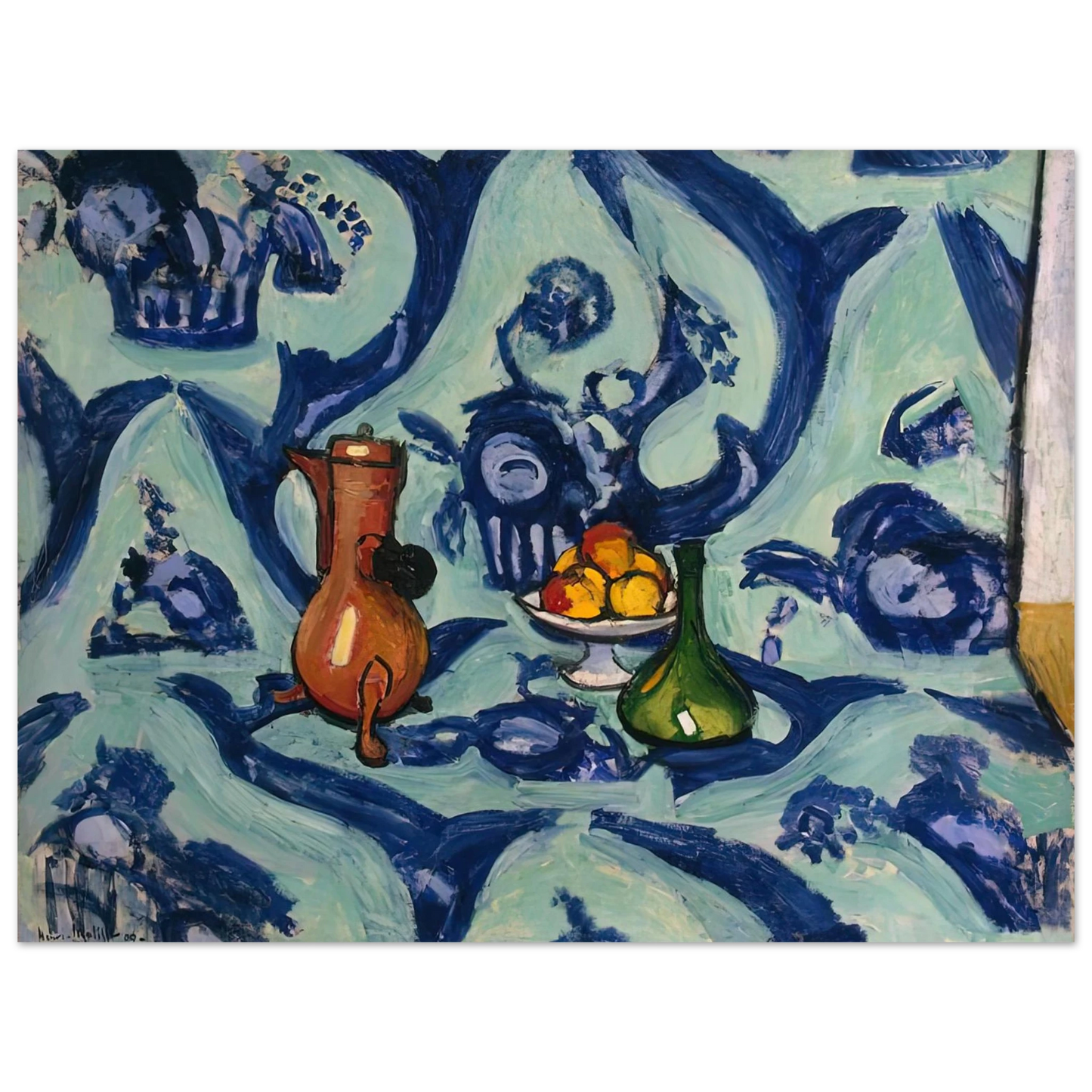 Henri Matisse - STILL LIFE WITH BLUE TABLECLOTH 1906  75x100 cm / 30x40inches Fine Art Poster