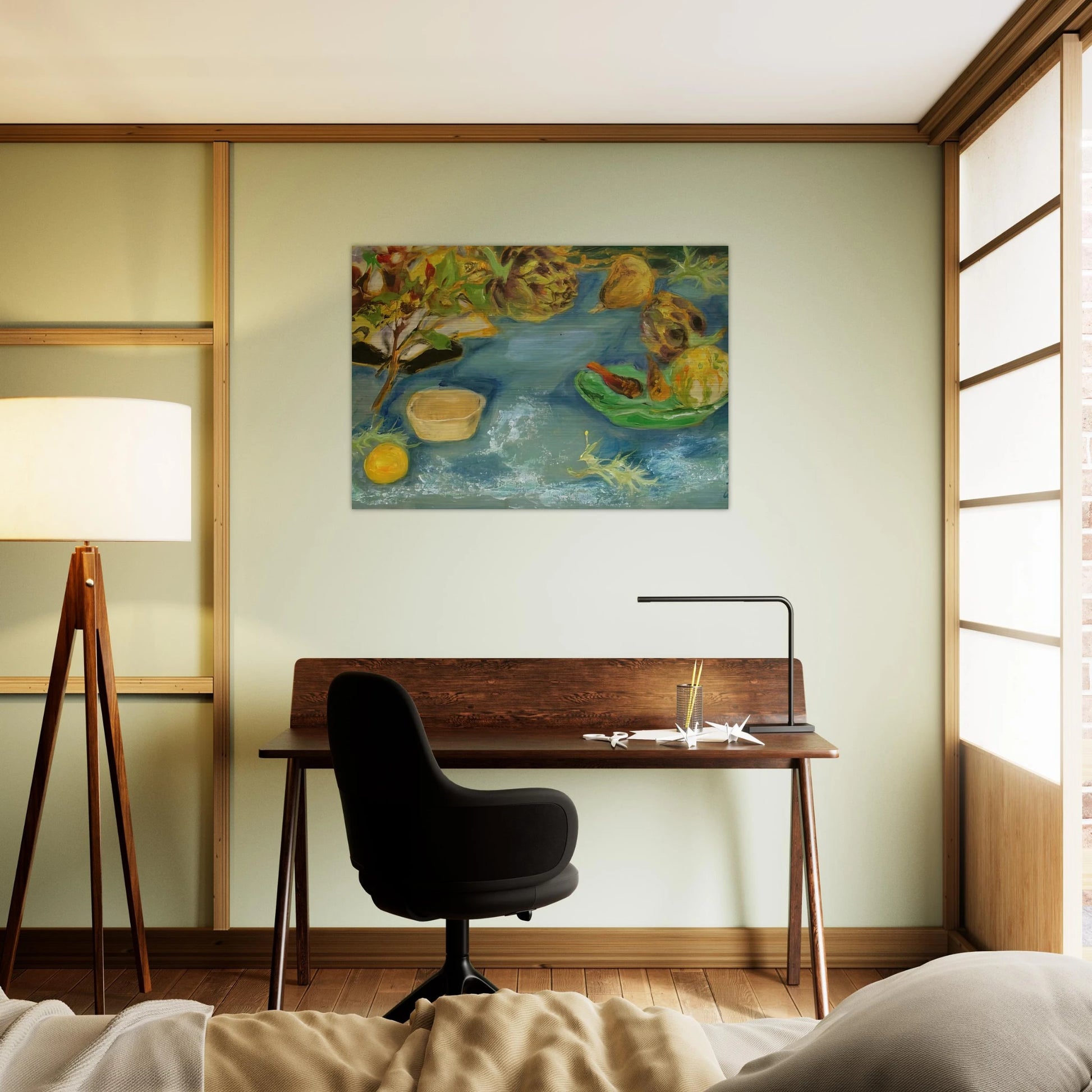 Still life with artichokes - 1956 - Le Pho Brushed Aluminum Print - 70x100 cm / 28x40 inches | Le Pho Aluminum Print | Le Pho Prints