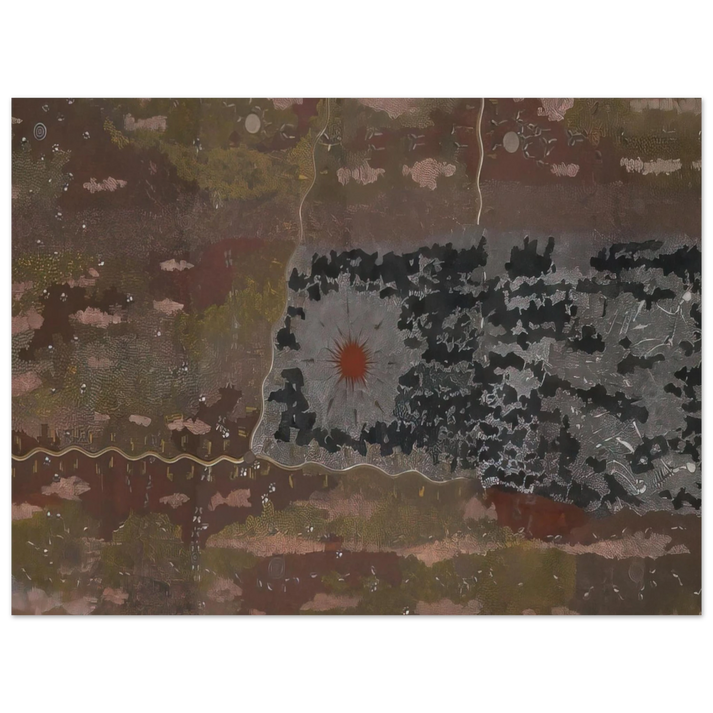 Clifford Possum Tjapaltjarri - Warlugulong - 1977  75x100 cm / 30x40inches Fine Art Poster