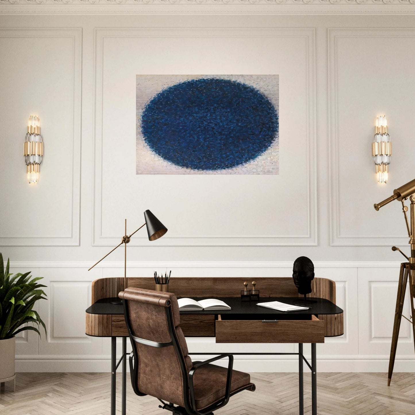 Moon Meditation - 1960 - Richard Pousette-Dart Brushed Aluminum Print - 70x100 cm / 28x40 inches | Richard Pousette-Dart Aluminum Print | Richard Pousette-Dart Prints